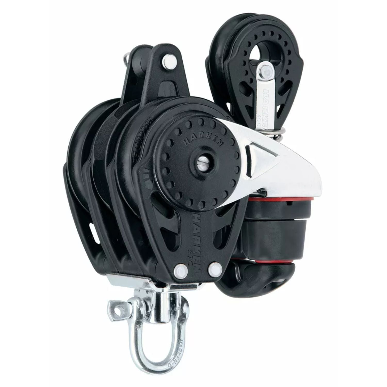 Harken 57mm Carbo Ratchamatic Trippelblock, Hunsvott Camcleat 40mm block