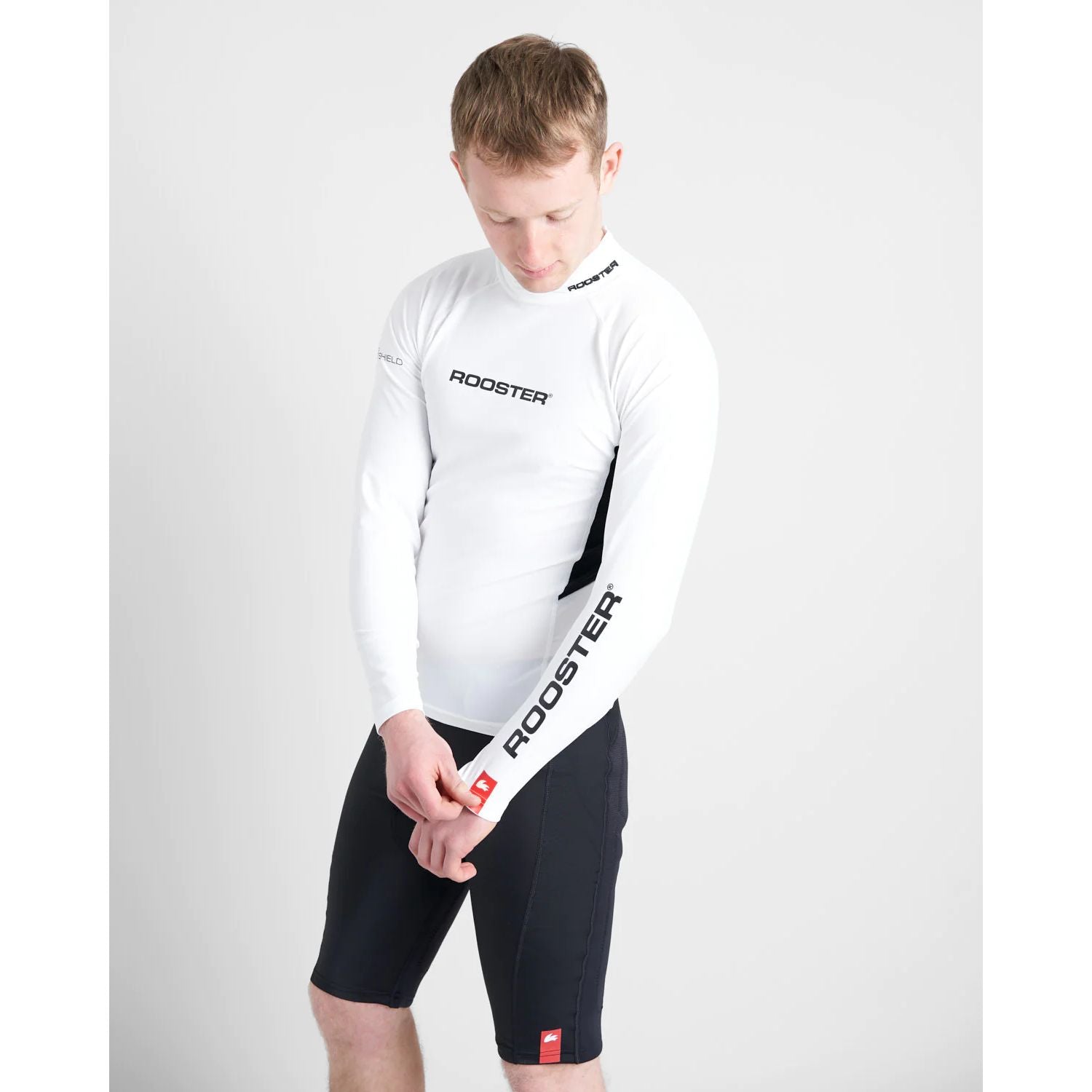 Rooster Rash Top, Långärmad, Vit