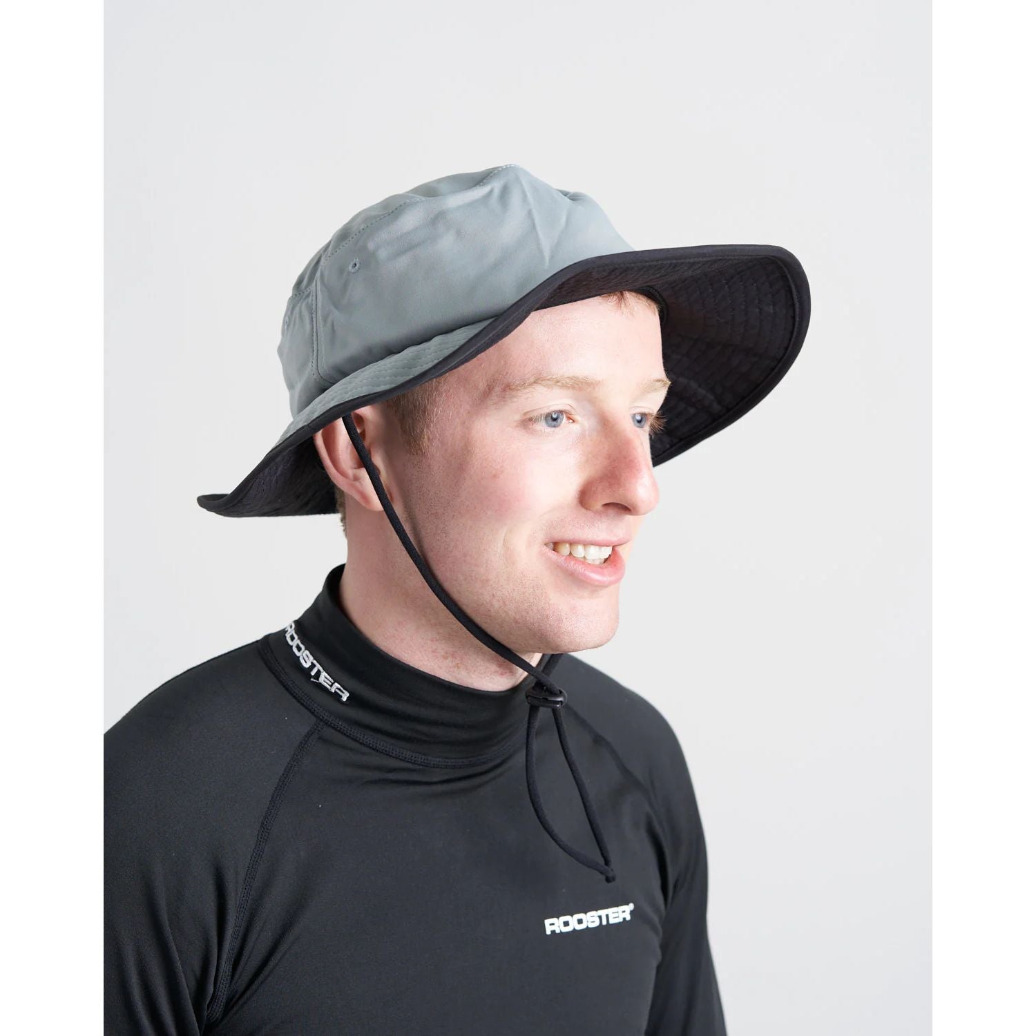 Rooster Wide Brimmed UV Hatt, Ljusgrå