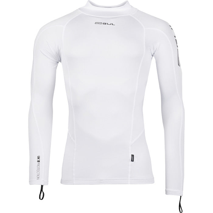 Gul Lycra Rashguard Långärmad Tröja, Vit