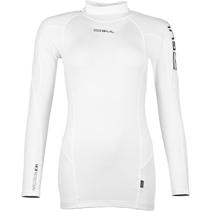 Gul Lycra Rashguard Långärmad Tröja Dam, Vit