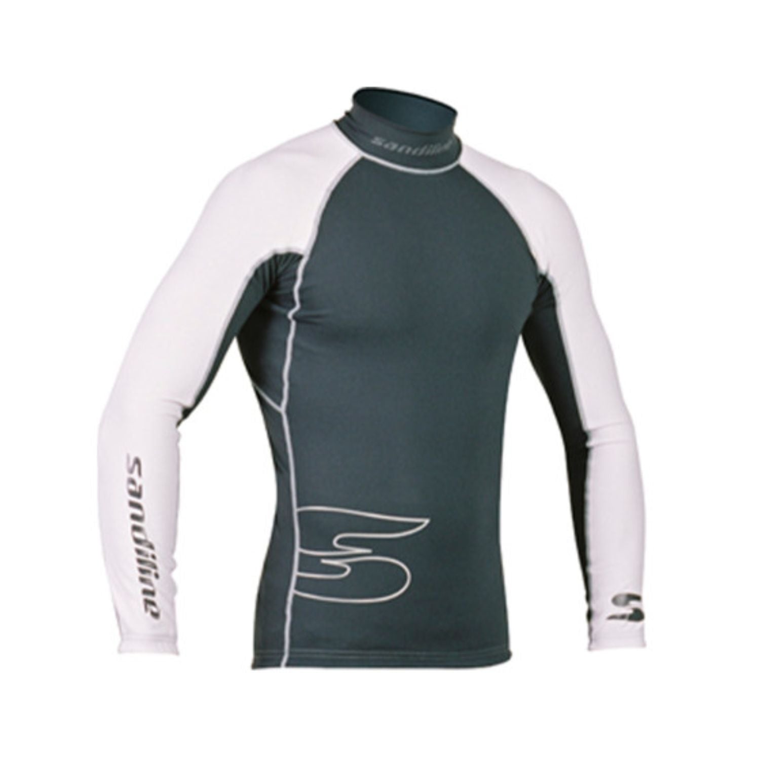 Sandiline Långärmad Lycra, Vit/Grå