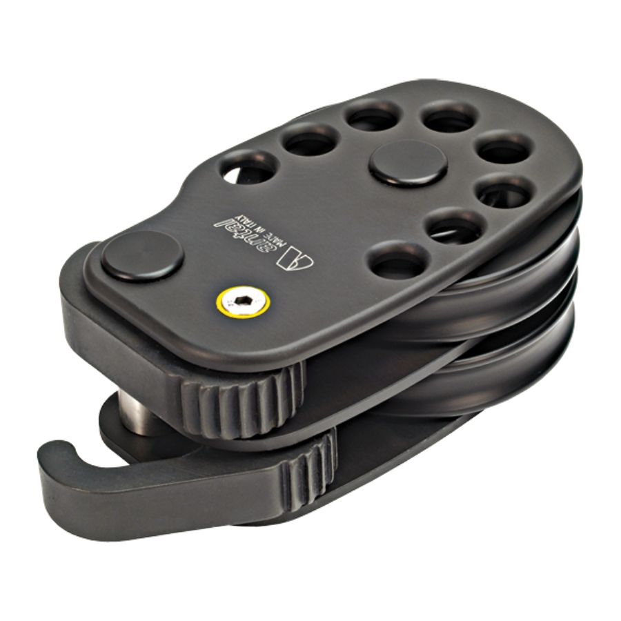 Antal 65 mm Kindblock med lås Dubbel, Babord