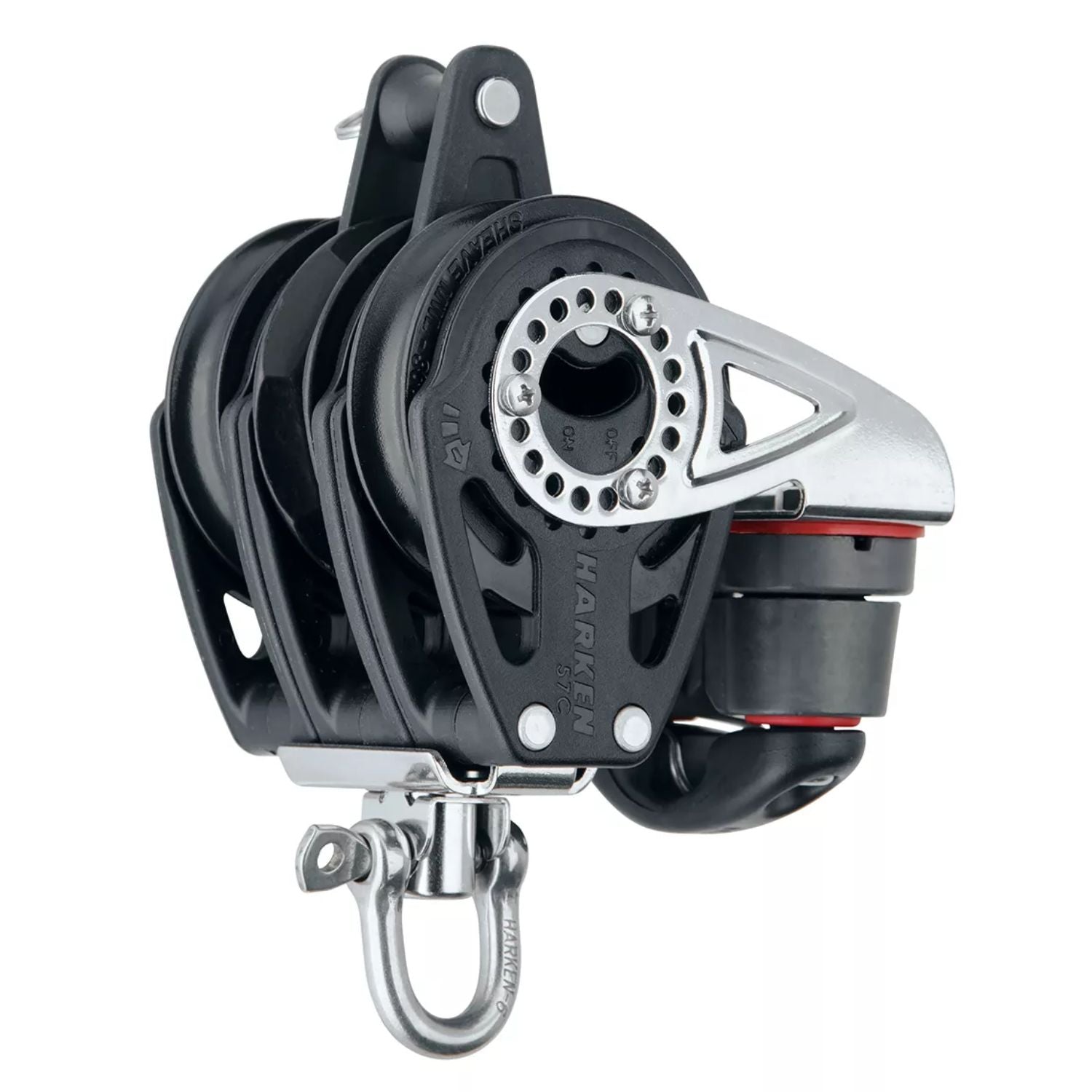 Harken 57mm Carbo Spärrblock Trippel, hunsvott/camcleat