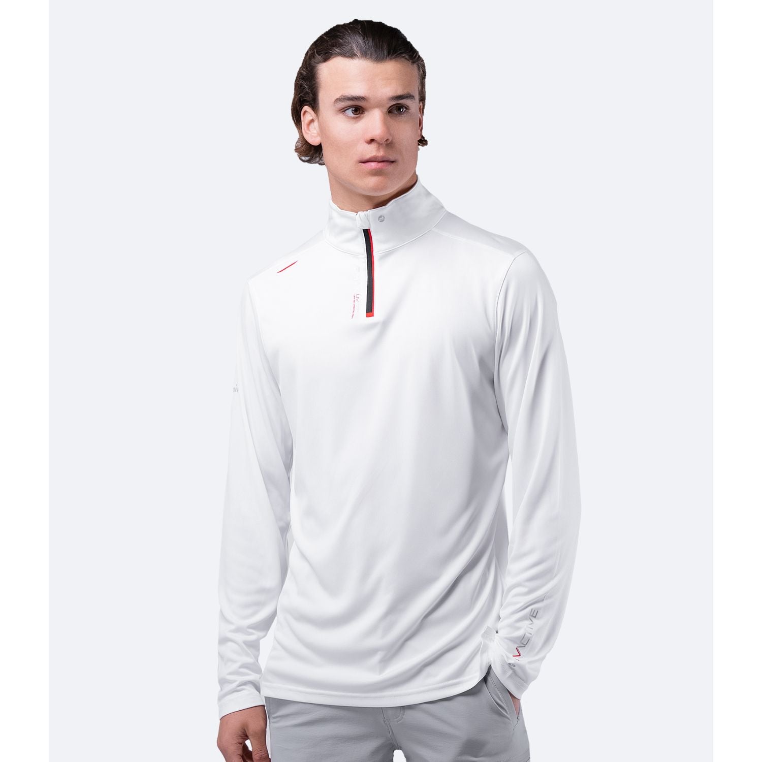 Zhik UV ACTIVE Långärmad Tröja med dragkedja, Vit