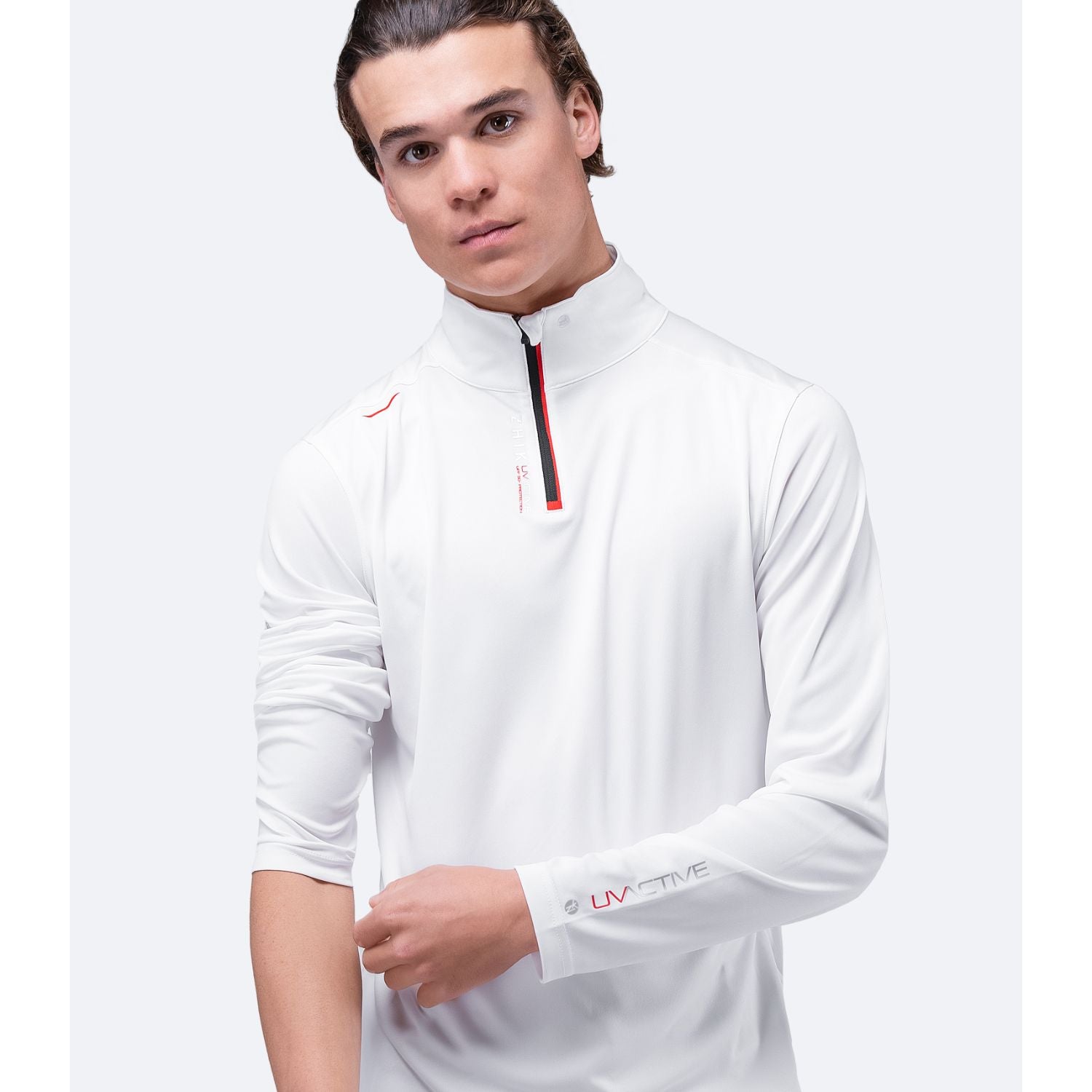 Zhik UV ACTIVE Långärmad Tröja med dragkedja, Vit