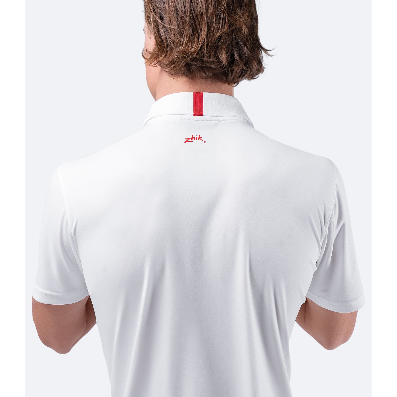 Zhik UV ACTIVE Piké med dragkedja, Vit