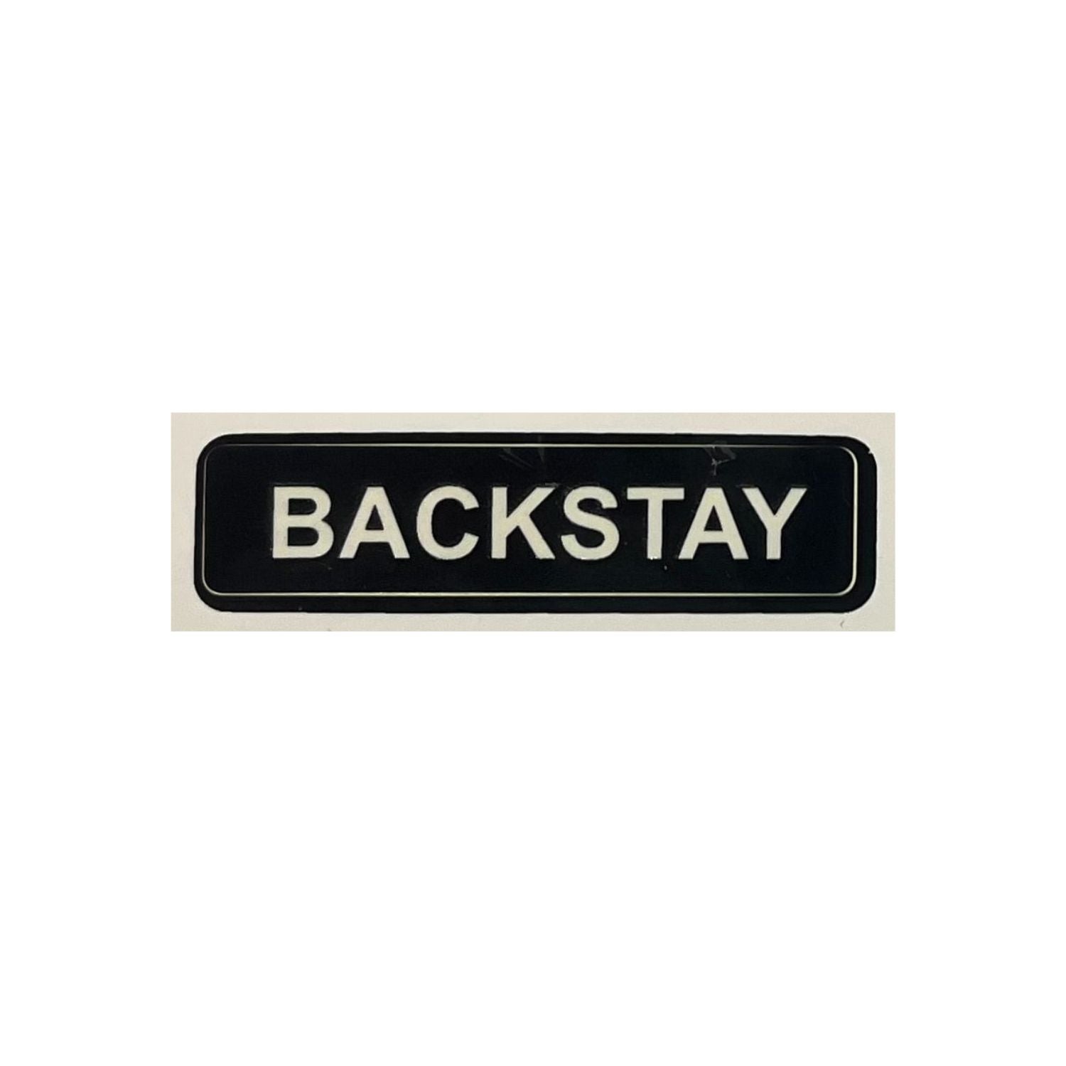 Glowfast Avlastar Etikett Small (66x15mm), Backstay