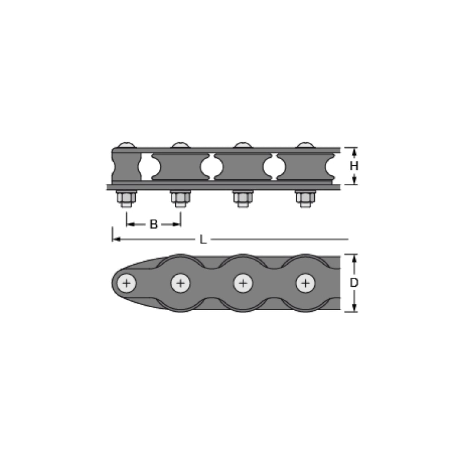 Antal Brytblock 50mm, 6 trissor
