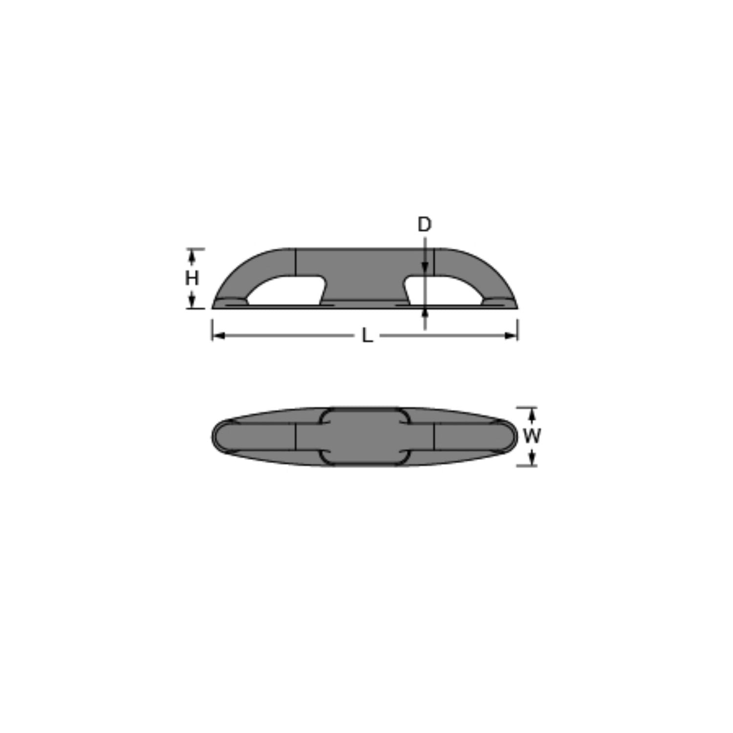 Antal Roller Knap 290 mm, Silver