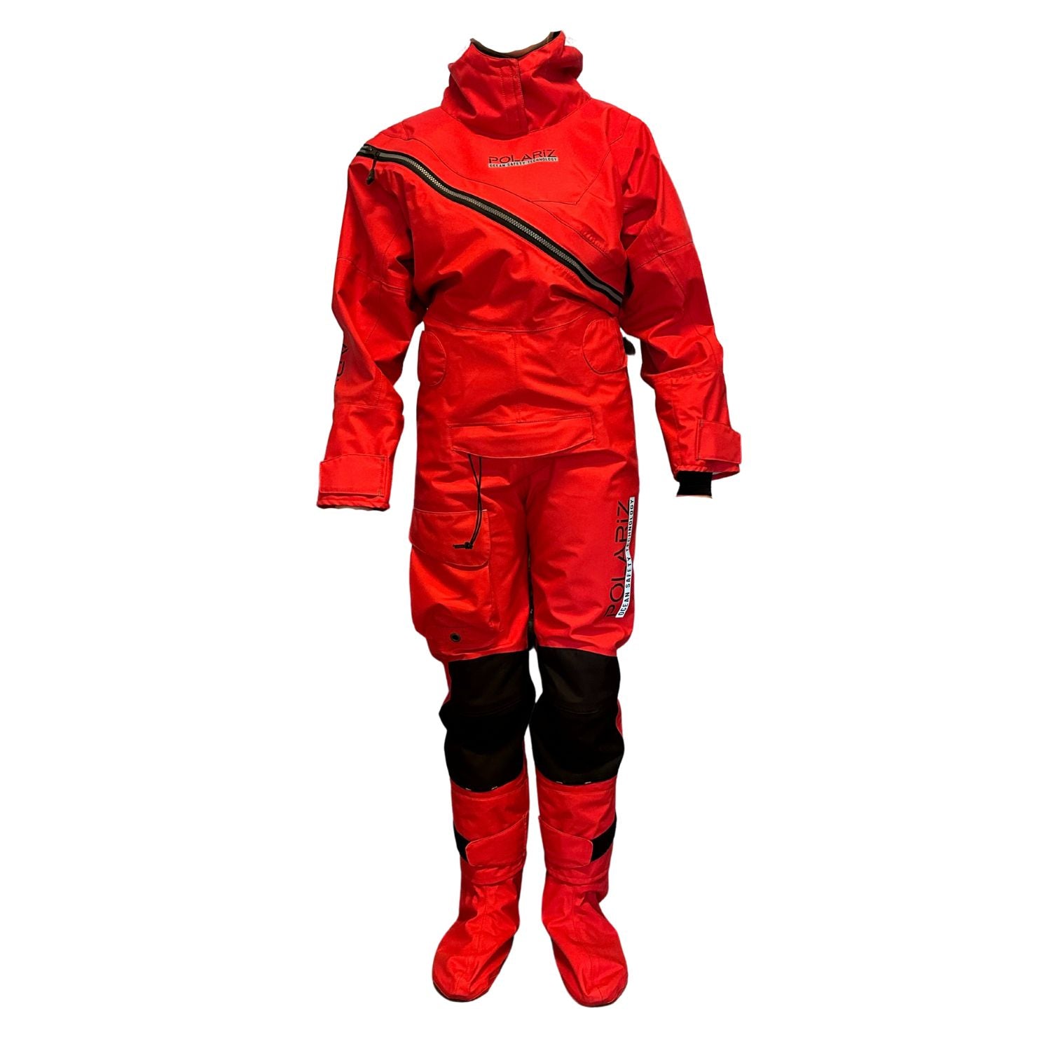 Polariz 3D Curve Torrdräkt med Gylf, Röd