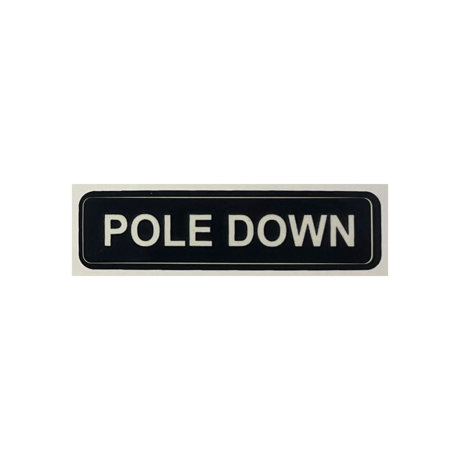 Glowfast Avlastar Etikett Small (66x15mm), Pole Down