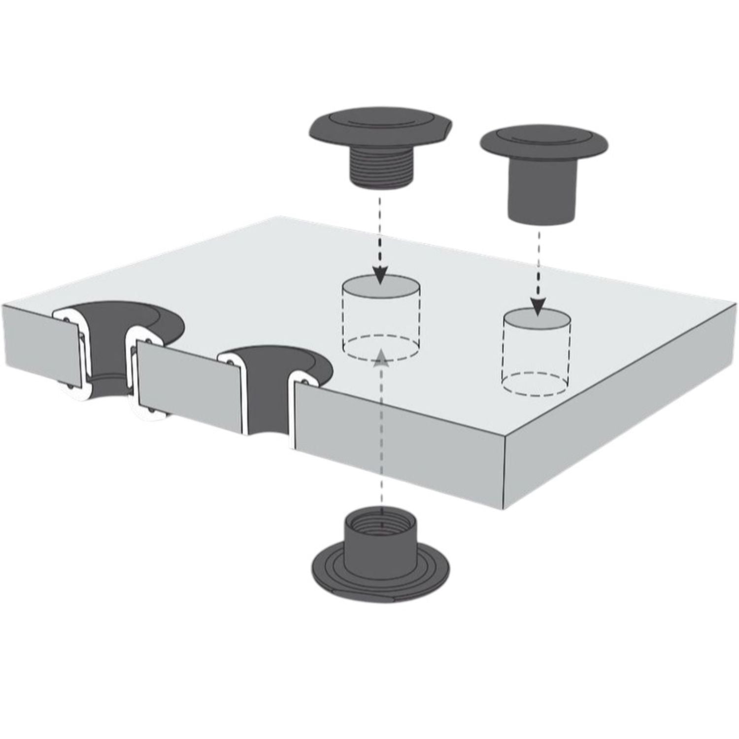 Tylaska RB12 Genomföring 12 mm, 22-30 mm Tjocklek