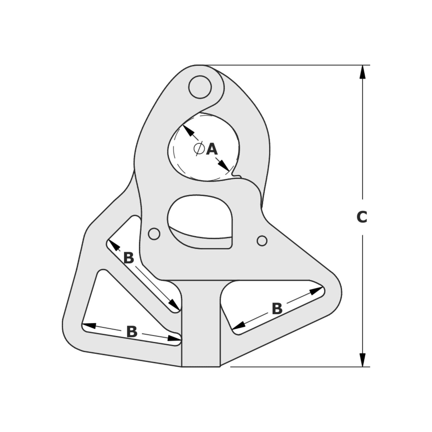 Tylaska X8A Sew-in Tack-schackel