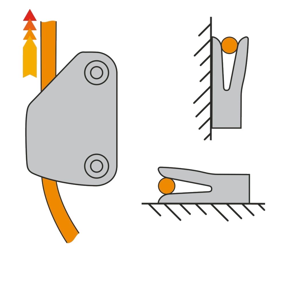 Clamcleat Liggande Cleat Nylon, Styrbord