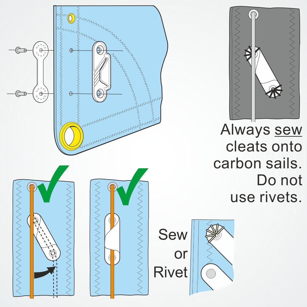 Clamcleat Racing Fine Line, Babord