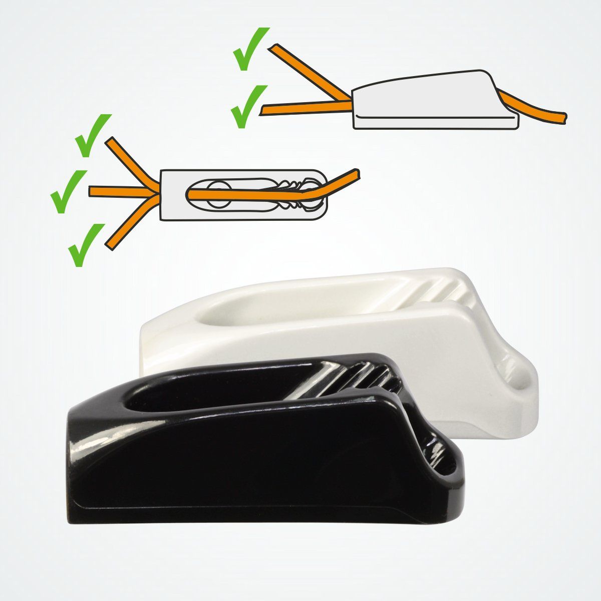 Clamcleat Micro Cleat Nylon Svart