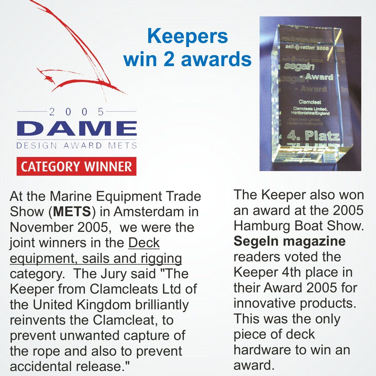 Clamcleat Linlöpare för CL211 Mk1 Junior Cleats