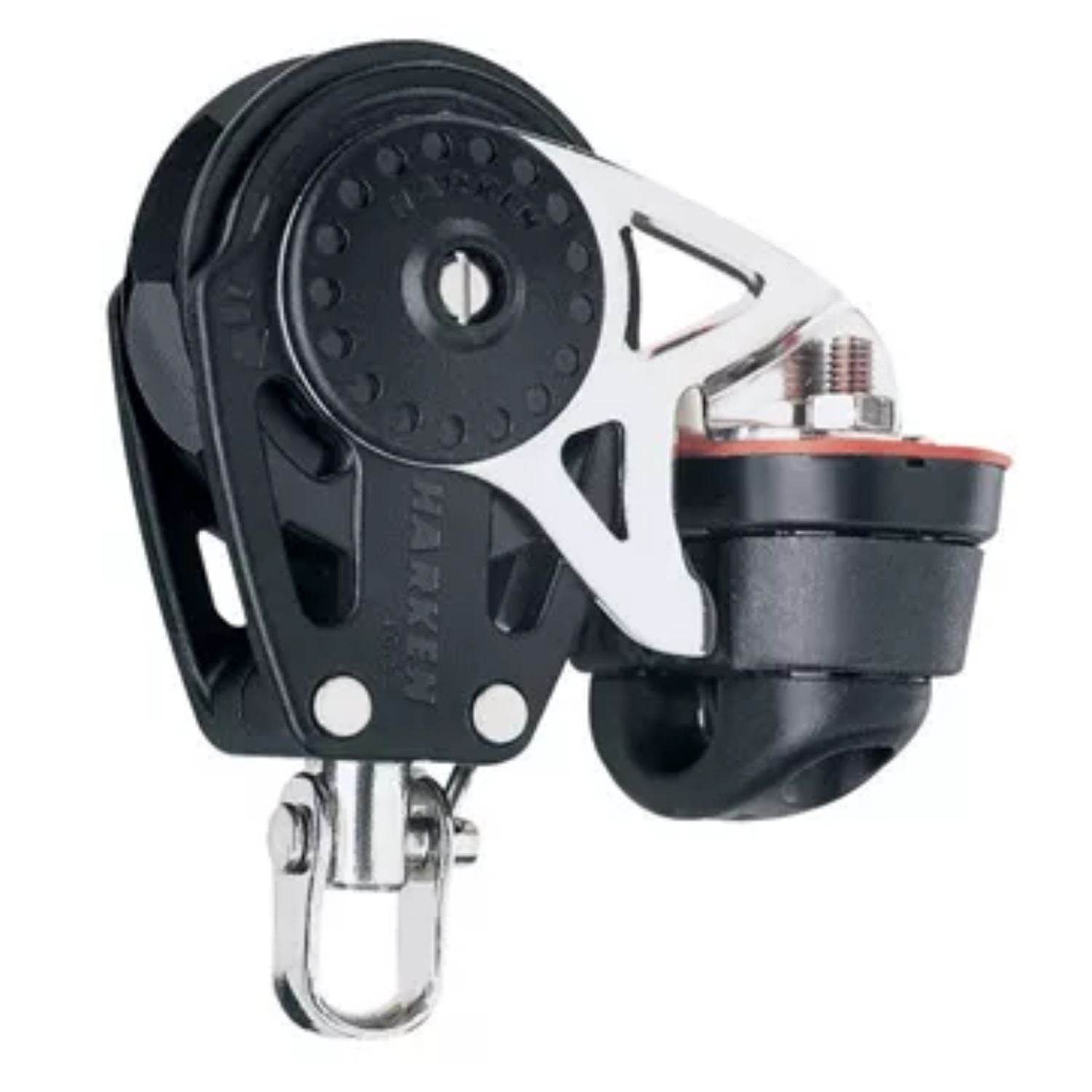 Harken 40mm Carbo Spärrblock Enkel, Carbo-camcleat