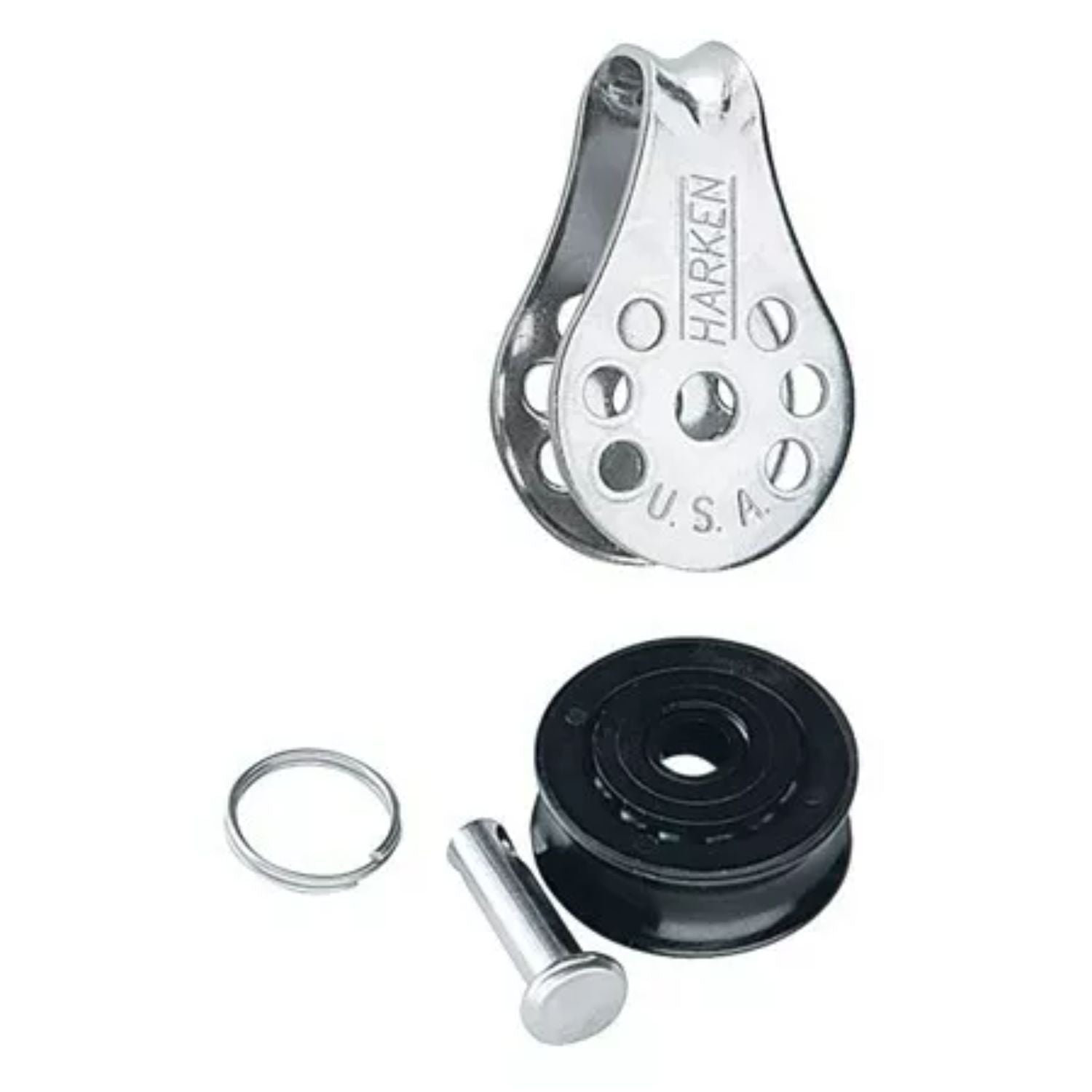 Harken 22 mm Micro Enkelblock, Löstagbar Trissa