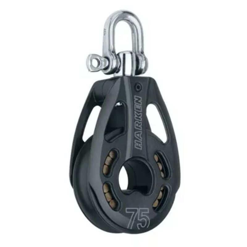 Harken 75 mm Black Magic Block Enkel Svirvlande