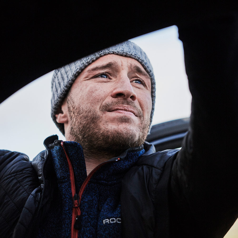 Rooster Mössa i Merinoull, Grå