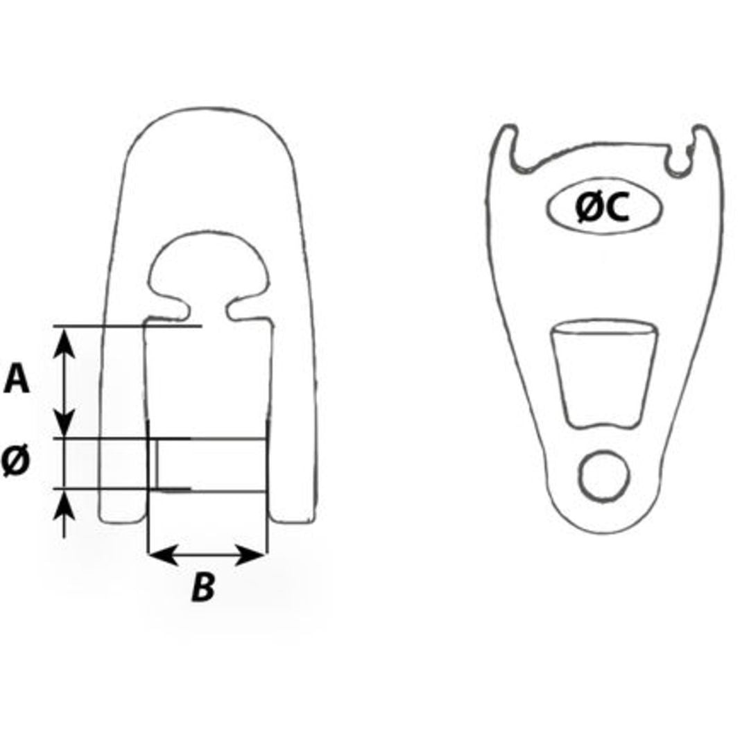 Wichard MXEvo Schackel 6mm Insexbult Version