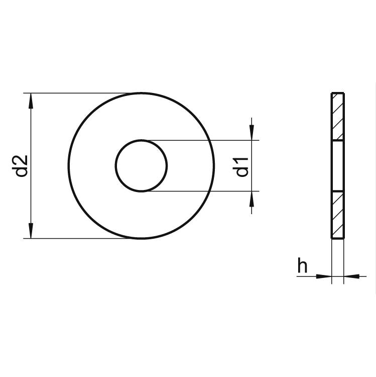 Båtbricka Rostfri A4, M3