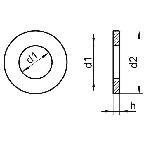 Bricka Rostfri A4, M3
