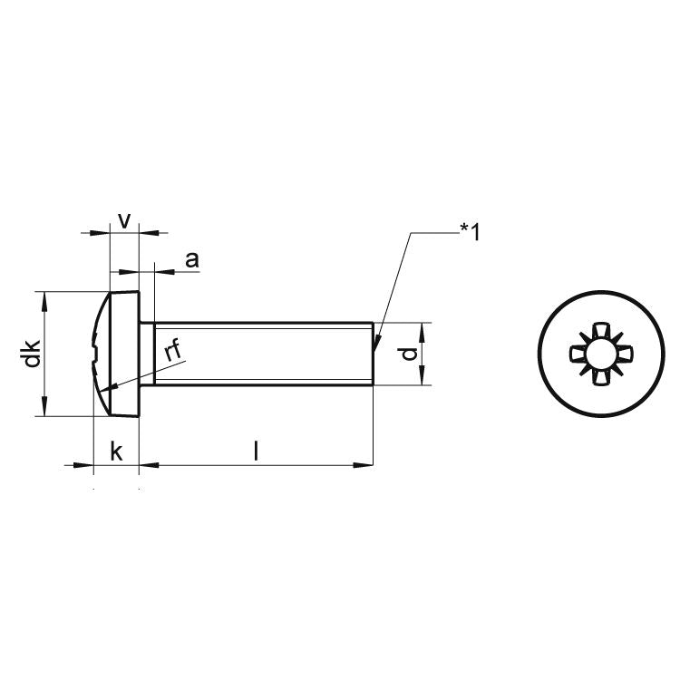 Maskinskruv Philips Rostfri A4, M4