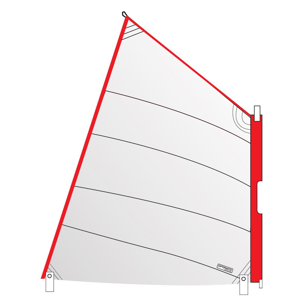 Optiparts Strumpsegel Optimist, Vitt