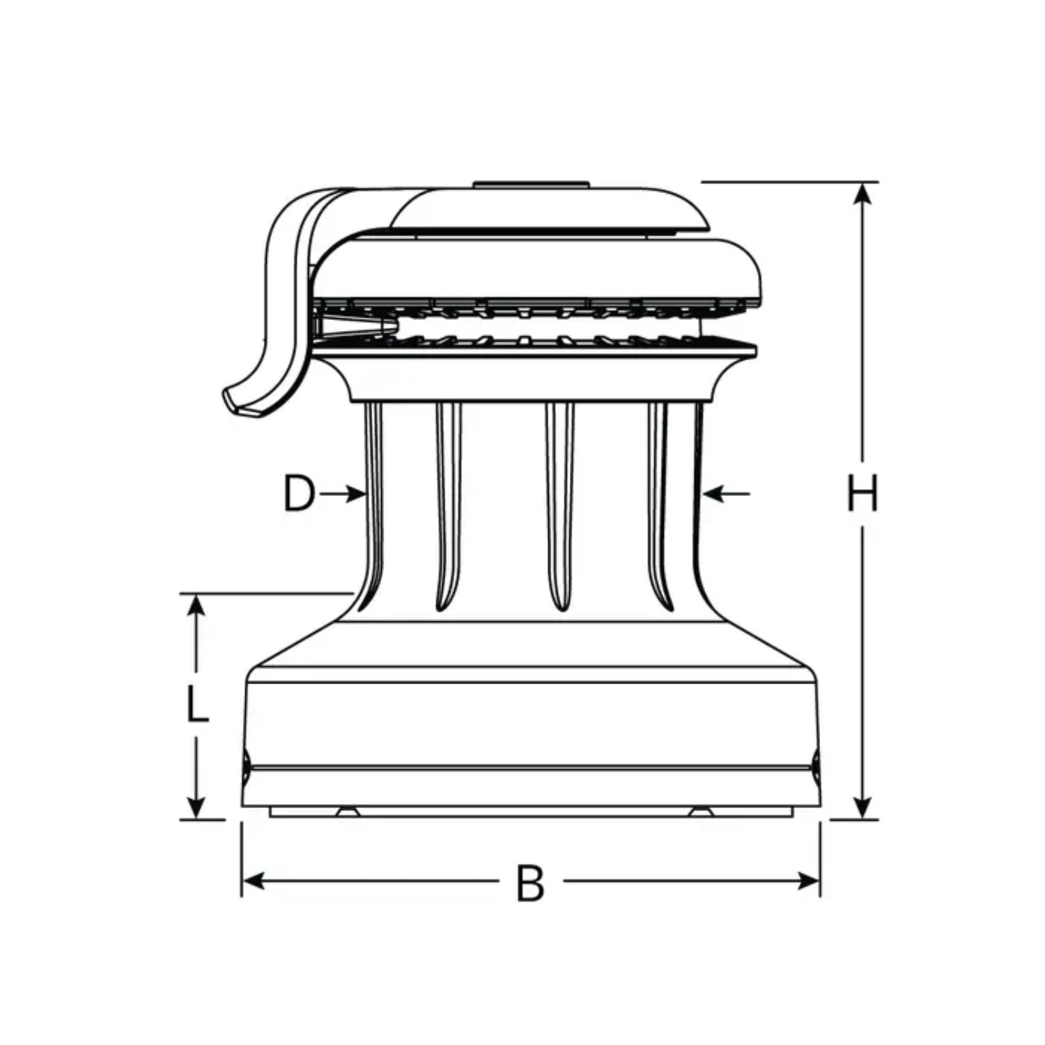 Ronstan Orbit 20ST vinsch, 1-Växlad