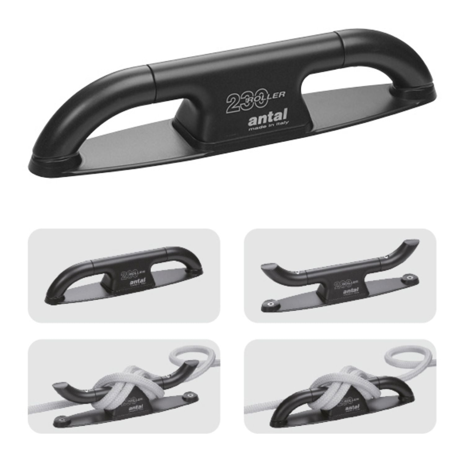 Antal Roller Knap 232 mm, Svart