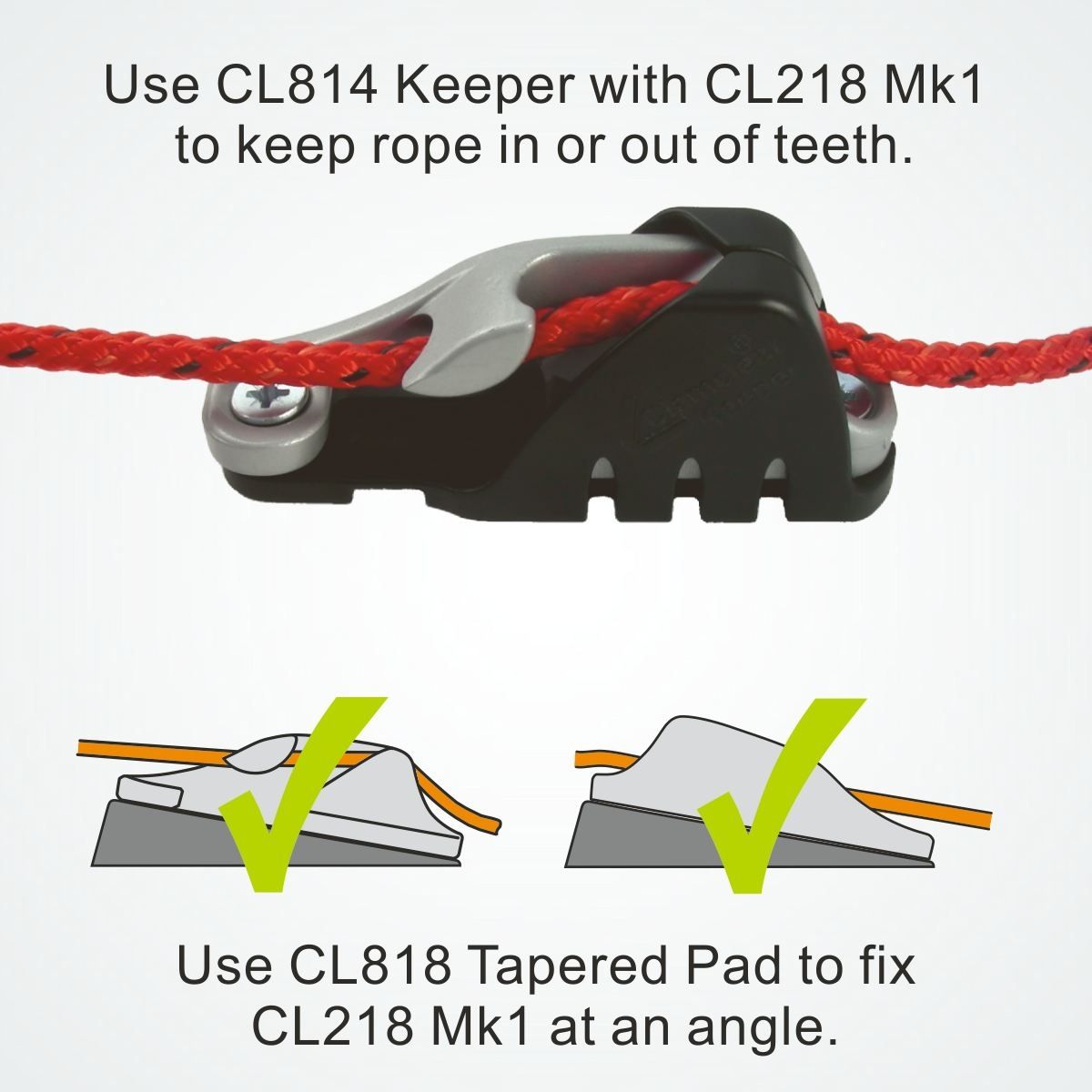 Clamcleat Racing Mk1 Spinnakercleat, Babord