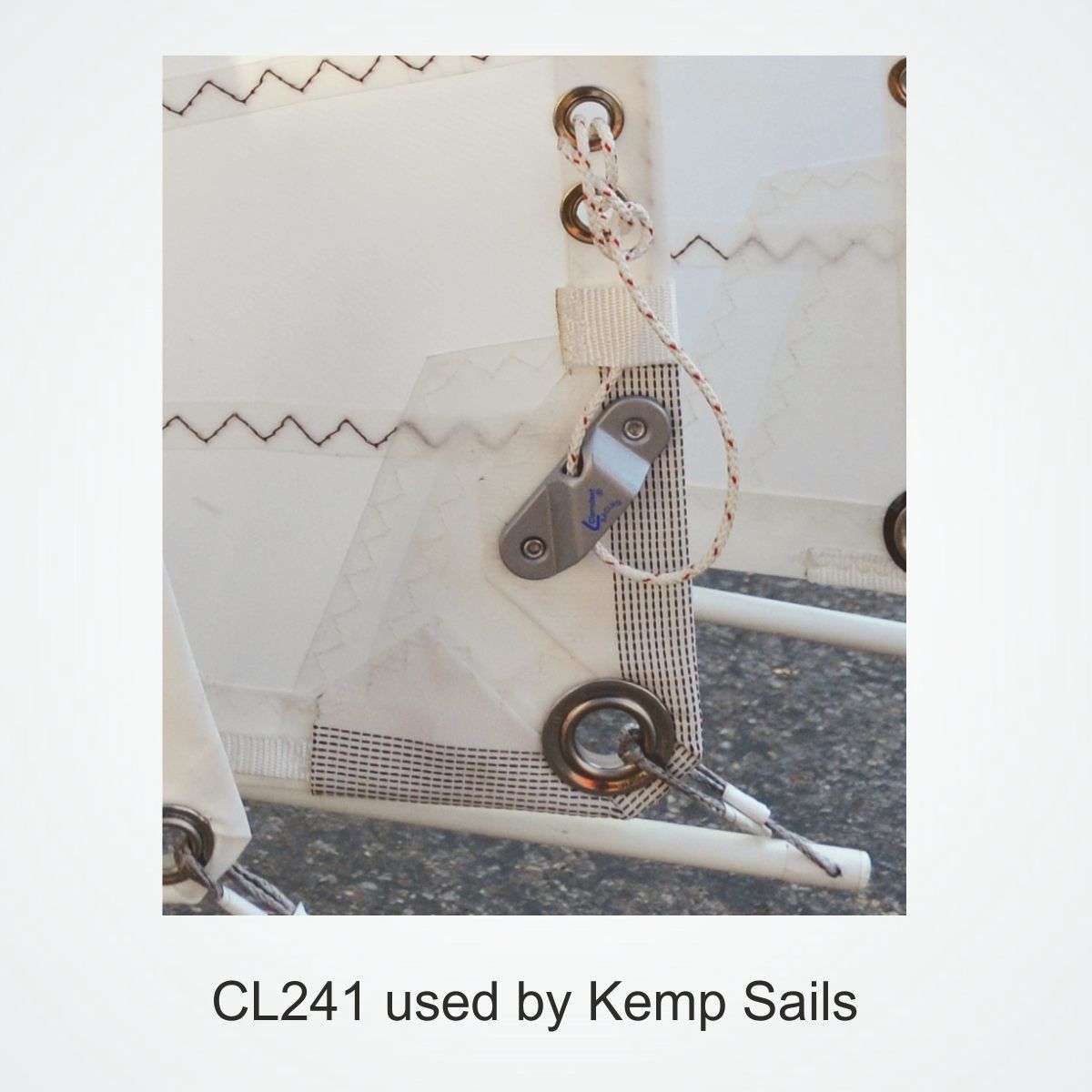 Clamcleat Racing Sail Line Cleat (Babord), Anodiserad