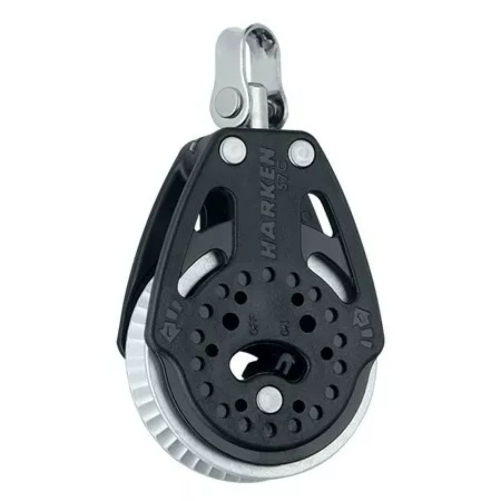 Harken 57mm Carbo Spärrblock Enkel - 2 x Grip