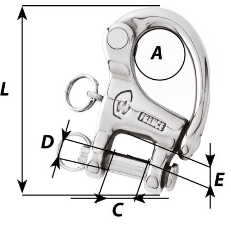 Wichard Skothake High Load 86mm, Clevis Pin