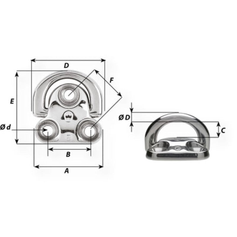 Wichard Folding Padeye 6mm