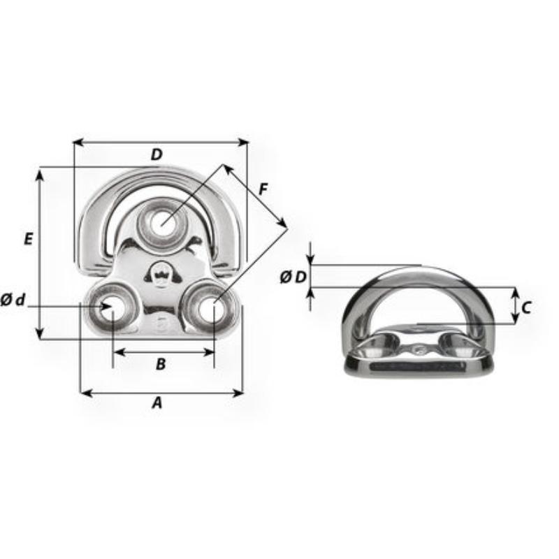 Wichard Folding Padeye 10mm