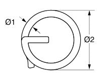Stoppring 1.25mm x 15mm, 5-pack