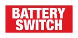 Glowfast Etikett liten ´Battery Switch´