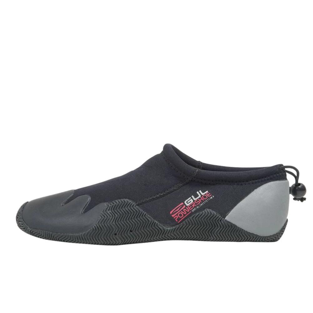 Scarponcini Da Sub GUL Strapped Power Slipper 3mm - Nero, Neoprene Termico, Punta E Tallone Rinforzati, Chiusura Regolabile