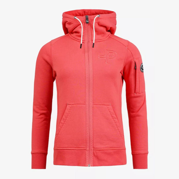 Pelle P P-Hoodie Dam, Korallröd